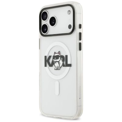 2. Karl Lagerfeld IML Choupette Sketch Logo MagSafe Case für iPhone 17 Pro – Transparent