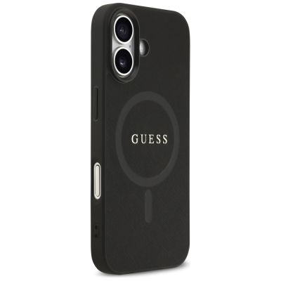 4. Guess Saffiano Classic Logo MagSafe Hülle für iPhone 17 - Schwarz