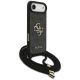 3. Guess 4G Big Logo Cord Strap Crossbody Case für iPhone Air - Schwarz