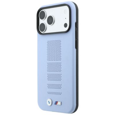 2. BMW M Blue Perfo Metal Logo MagSafe Hülle für iPhone 18 Pro / 17 Pro - Blau