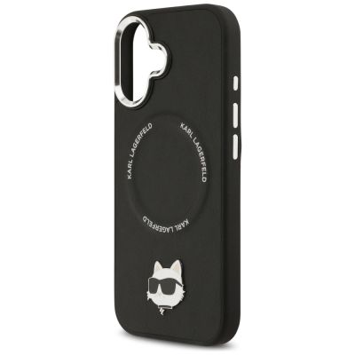 6. Karl Lagerfeld Choupette Pin MagSafe Hülle für iPhone 17 - Schwarz