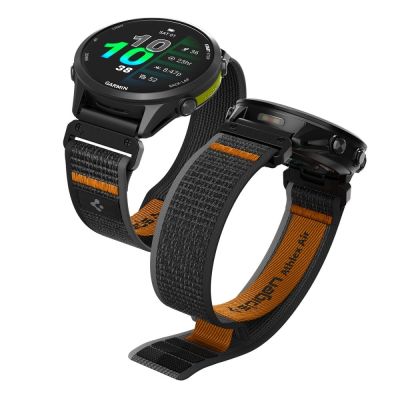 Spigen Athlex Air Armband für Garmin QuickFit 22 mm – Schwarz und Orange