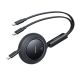 Baseus Free2Pull Mini 100W 3-in-1 USB-C Einzugskabel – 2x USB-C 1,2 m – Schwarz