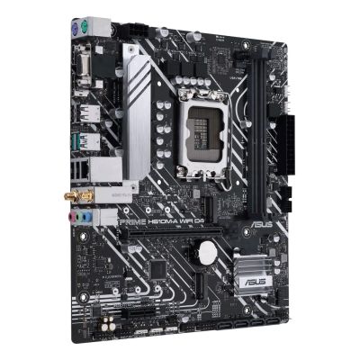10. Asus | Mainboard H610M-A WIFI D4 | Intel Prozessorfamilie | Prozessorsockel LGA1700 | DDR4-Speichersteckplätze | 2 Speichersteckplätze | Unterstützte Festplattenschnittstellen: SATA, M.2 | Anzahl SATA-Anschlüsse: 4 | Chipsatz: Intel H610 | Formfaktor: mATX