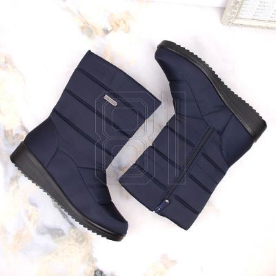 4. News W EVE436B marineblaue hohe Stiefeletten