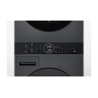 3. LG WashTower WT1210BBF 12/10 kg AI DirectDrive Waschtrockner mit TurboWash-Wärmepumpe, schwarz