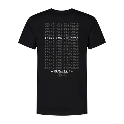 2. Rogelli Herren-T-Shirt mit Logo, schwarz, Größe 2XL