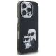 4. Karl Lagerfeld IML Aquarelle Karl & Choupette & Logo Hülle für iPhone 16 Pro Max - Schwarz