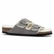 5. Birkenstock Arizona Shearling Stone Coin Wildleder mit Lammwolle Regular Wide Slides für Damen/Herren (1017402)