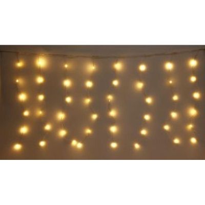 5. Weihnachtsbaumbeleuchtung, Lichtvorhang für den Außenbereich/Innenbereich, 240 LEDs, 600 x 60 cm, mit Fernbedienung, warmweiß