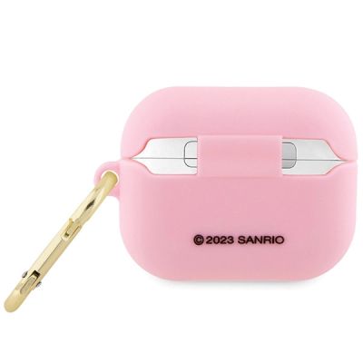 2. Hello Kitty Silikon 3D Kitty Head Hülle für AirPods Pro – Rosa