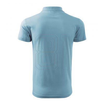 8. Malfini Single J. M MLI-20215 blaues Poloshirt