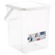 ROTHO Waschmittelbehälter 5 kg 9 l Transparent/Weiß