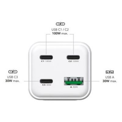4. MediaRange MRMA124 Mobiles Ladegerät für Laptop, Smartphone, Tablet, Weiß, AC-Schnellladung intern