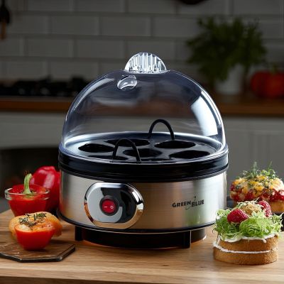 7. GREENBLUE AUTOMATISCHER EIERKOCHER, 400 W, BIS ZU 7 EIER, MESSBECHER, 220–240 V~, 50 Hz GB572