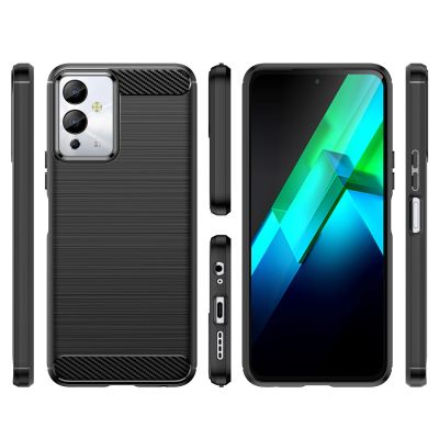 2. Carbon Case Hülle für Infinix Note 12i flexible Silikon Carbon Hülle schwarz