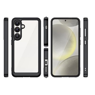 4. Outer Space Case Silikonhülle mit Gelrahmen für Samsung Galaxy S25 – Schwarz