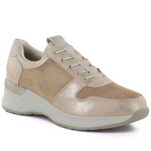 Klassische Damen-Sportschuhe in Gold, Modell M.Daszyński MR24129