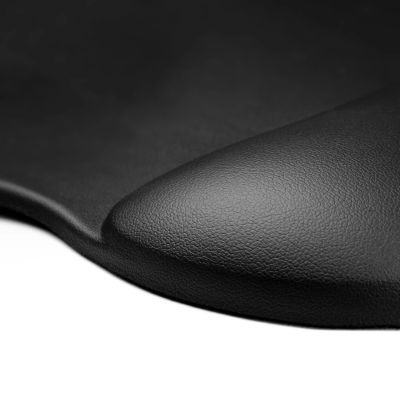 4. Wozinsky Ergonomisches Mauspad mit Handgelenkauflage, Gel, Kunstleder, Groß, rutschfest – Schwarz