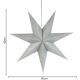 6. Dekorativer Papierstern 60 cm Silber