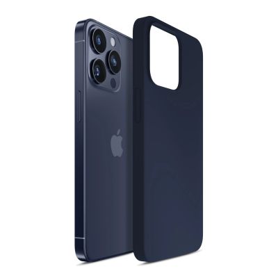 7. 3mk Silikonhülle für iPhone 16 Pro Max – Marineblau