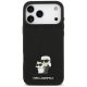 3. Karl Lagerfeld Silicone Karl&Choupette Metal Pin Hülle für iPhone 18 Pro Max / 17 Pro Max – Schwarz