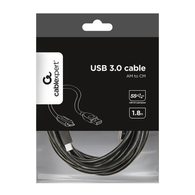 3. GEMBIRD CCP-USB3-AMCM-6 Kabel (USB 3.0 M - USB Typ CM; 1,8 m; schwarz)