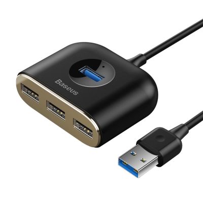 2. HUB Baseus Square USB-A auf 1x USB-A 3.2 Gen 1 / 3x USB 2.0 mit 1m Kabel - schwarz