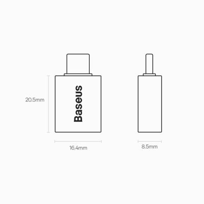 12. Baseus Ingenuity Series USB Type C auf USB-A 3.2 Gen 1 Adapter blau (ZJJQ000003)