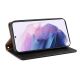 10. Magnetband Hülle Hülle für Samsung Galaxy S22+ (S22 Plus) Tasche Geldbörse + Mini Lanyard Anhänger Schwarz