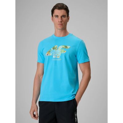 Herren-T-Shirt mit Aufdruck, regulär, Größe 4F 4FRSS26TTSHM4305-33S
