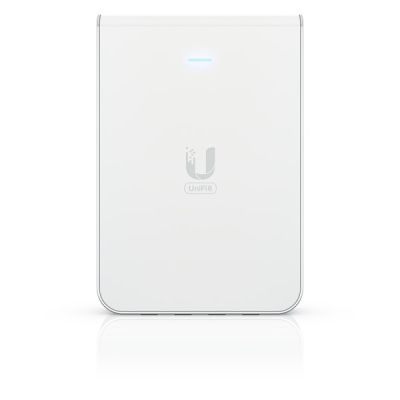 23. Ubiquiti UniFi U6 WLAN-Zugangspunkt für die Wandmontage (Wi-Fi 6) 2,4 GHz (2x2)/5 GHz (4x4)/6 GHz (–) PoE+/PoE 4x1 Gbit/s 1x2,5 Gbit/s