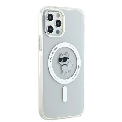 4. Karl Lagerfeld IML Choupette MagSafe Hülle für iPhone 12 / 12 Pro – transparent