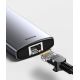 16. HUB Baseus Metal Gleam 6in1 USB-C - USB-C PD 100W 1x HDMI 4K 30Hz 3x USB-A 3.2 1x RJ45 - grau