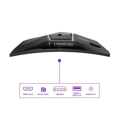 3. AOC AGON PRO AG346UCD Computermonitor 86,4 cm (34") 3440 x 1440 px Wide Quad HD QD-OLED Schwarz, Grau