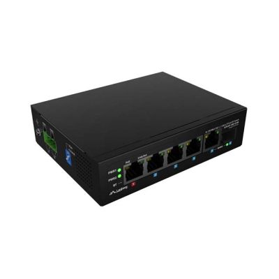 LANBERG ILFE-4P-1GE-1S-90 LIGHT INDUSTRIAL POE 1XBT 3XAT SFP+ETH DIN FAST ETHERNET SWITCH
