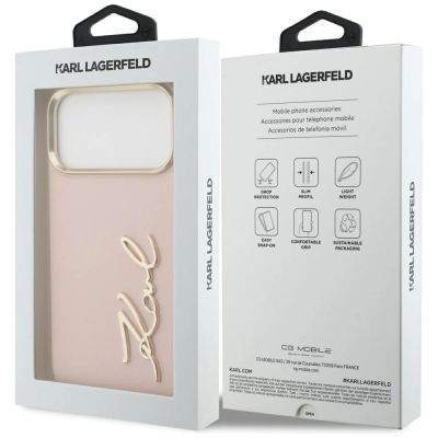 8. Karl Lagerfeld Karl Script Logo Case für iPhone 17 Pro Max - Pink
