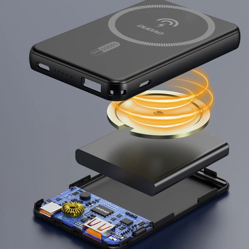 2. Powerbank Dudao K14S+ 10000mAh 20W USB-A / USB-C / MagSafe mit Ständer - schwarz