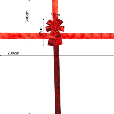 14. Türschleife 33x42cm rotes Band