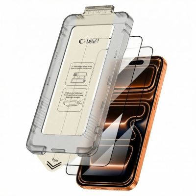 10. Tech-Protect Quick Set+ 2er-Pack Panzerglas für iPhone 17 Pro - Schwarz