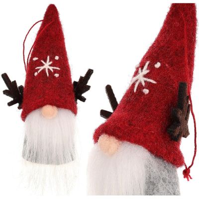 6. Weihnachtsanhänger, rot, 9 cm, Weihnachtsmann