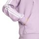 12. Damen adidas Essentials 3-Streifen Fleece-Hoodie mit durchgehendem Reißverschluss Lila JY3080