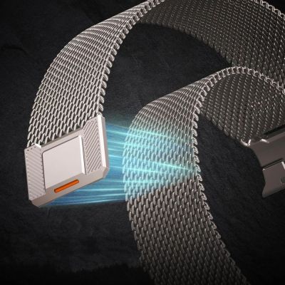 4. Tech-Protect Milano Vanguard Armband für Apple Watch (44 / 45 / 46 / 49 mm) – Titan