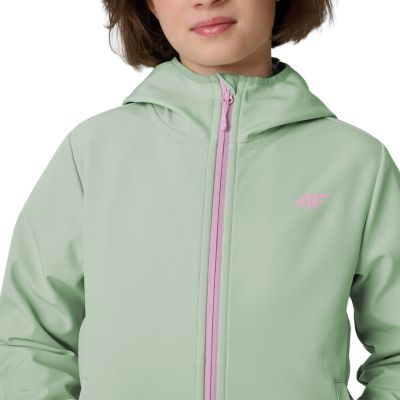 5. Softshelljacke für Mädchen 4F F478 mint 4FJWSS26TSOFF478 47S