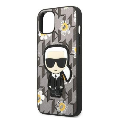 6. Karl Lagerfeld KLHCP13MPMNFIK1 iPhone 13 6.1" grau/grau Flower Ikonik Karl