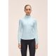 2. CASALL Damen Serene Langarmshirt mit halbem Reißverschluss, Blau