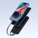 11. Baseus Lipow 10000mAh 22,5W Powerbank mit integriertem Dual-Kabel und Display (inkl. zusätzlichem schwarzen Baseus Simple USB-A-auf-USB-C-Kabel, 3A, 0,2 m) – Schwarz