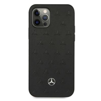 3. Mercedes Lederhülle mit Sternenmuster für iPhone 12 Pro Max – Schwarz
