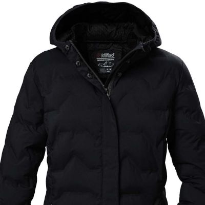 3. Killtec KOW 9 Damen Funktionsparka, gesteppt, mit Kapuze, Reißverschluss, wasserdicht, schwarz (41806/200)