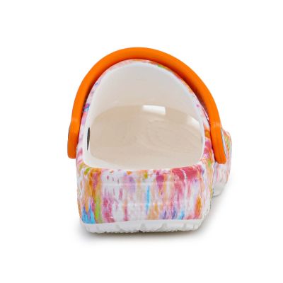 6. Crocs Classic Tie Dye Graphic Kids Clog W 206995-83B Flip-Flops